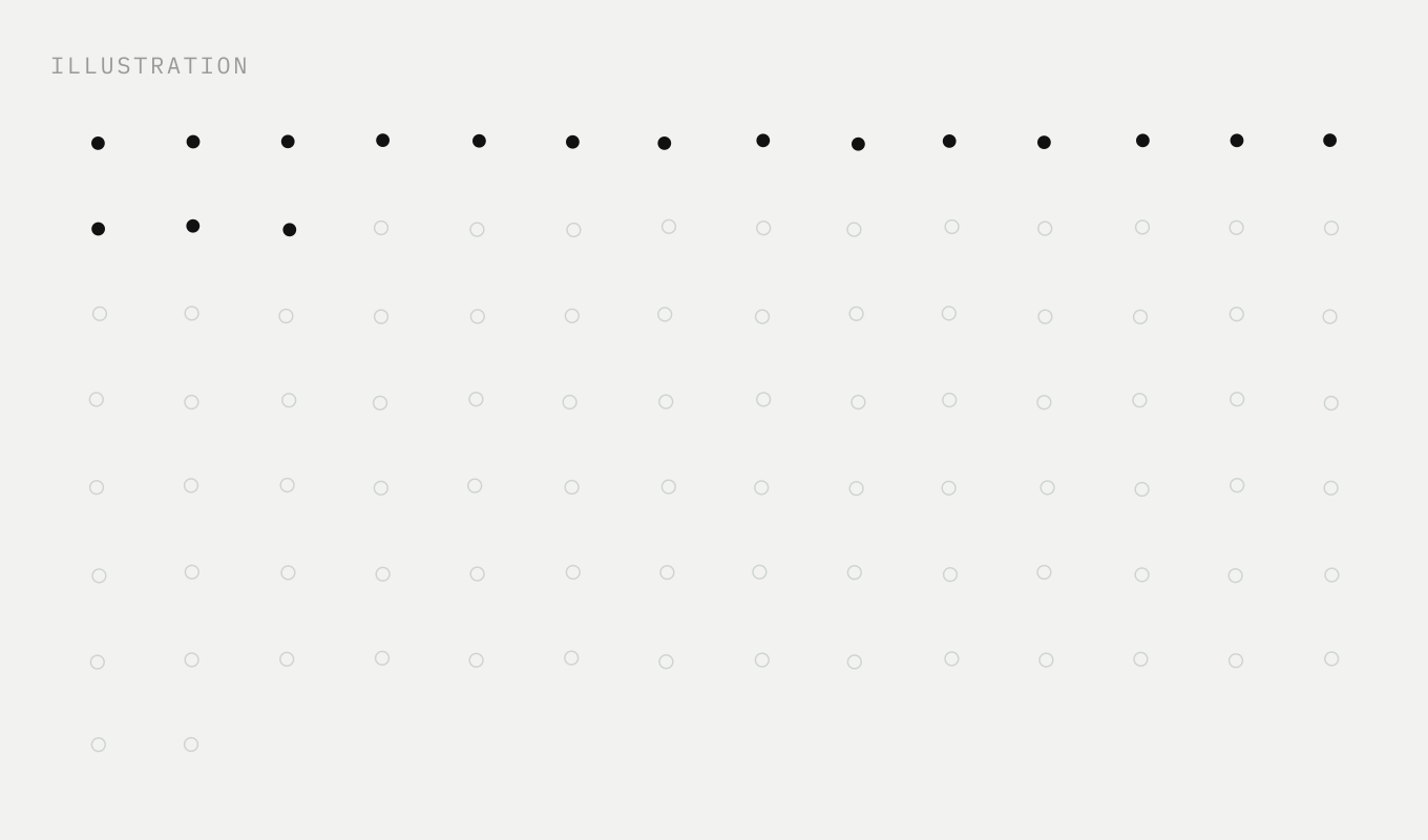 Illustration: 16.8 percent, drawn as 17 of 100 dots, rounded, one per 1%